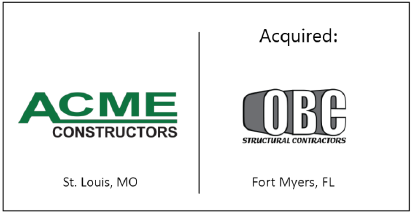 ACME Constructors Acquires Ogden Brothers, LLC